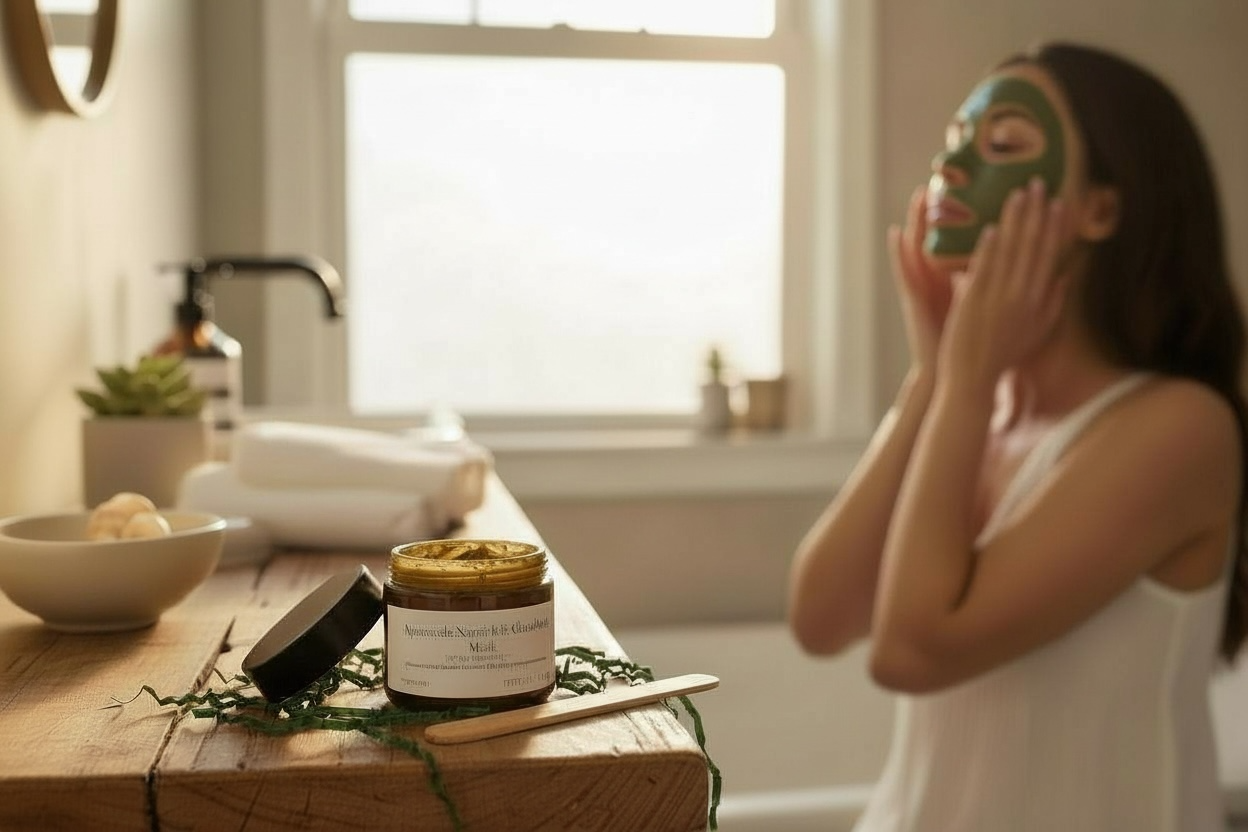 Ayurvedic Purify and Calm Face Mask | Natural Clay Mask for Oily & Acne-Prone Skin | Neem Sandalwood Herbal Mask