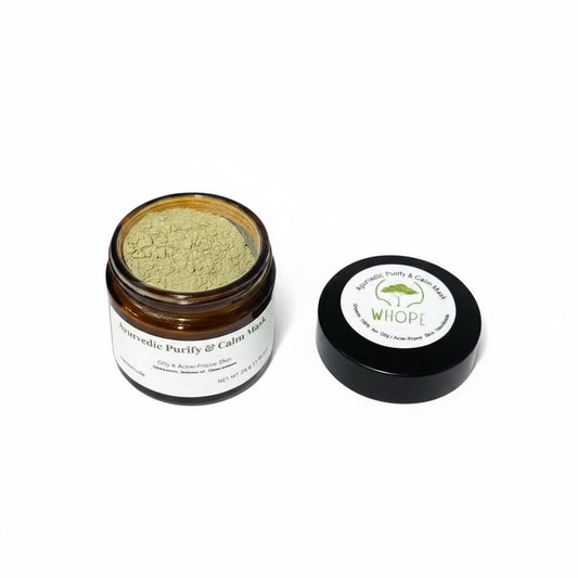 Ayurvedic Purify and Calm Face Mask | Natural Clay Mask for Oily & Acne-Prone Skin | Neem Sandalwood Herbal Mask