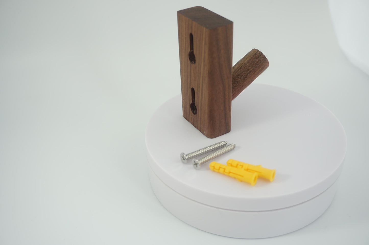 Sleek Wood Wall Hooks: Modern Home Organization, Set of 3