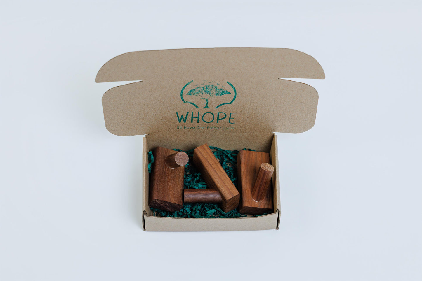 Sleek Wood Wall Hooks: Modern Home Organization, Set of 3