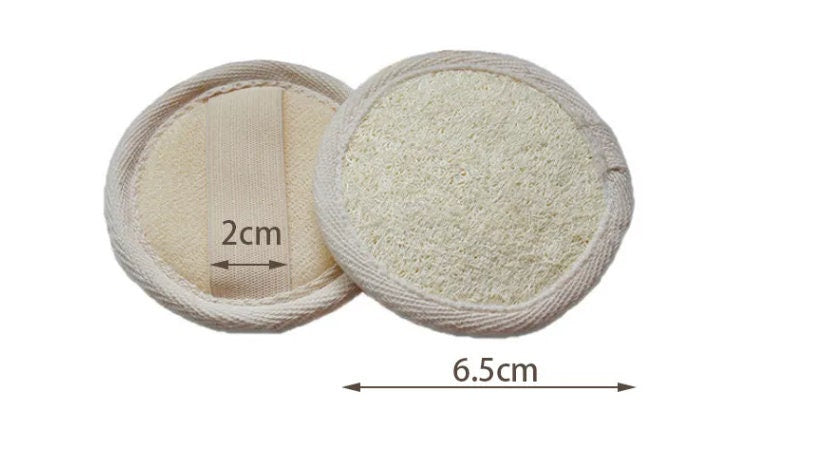 Facial Scrub Loofah Sponge Set of 3: Gentle Exfoliation, Eco-Friendly