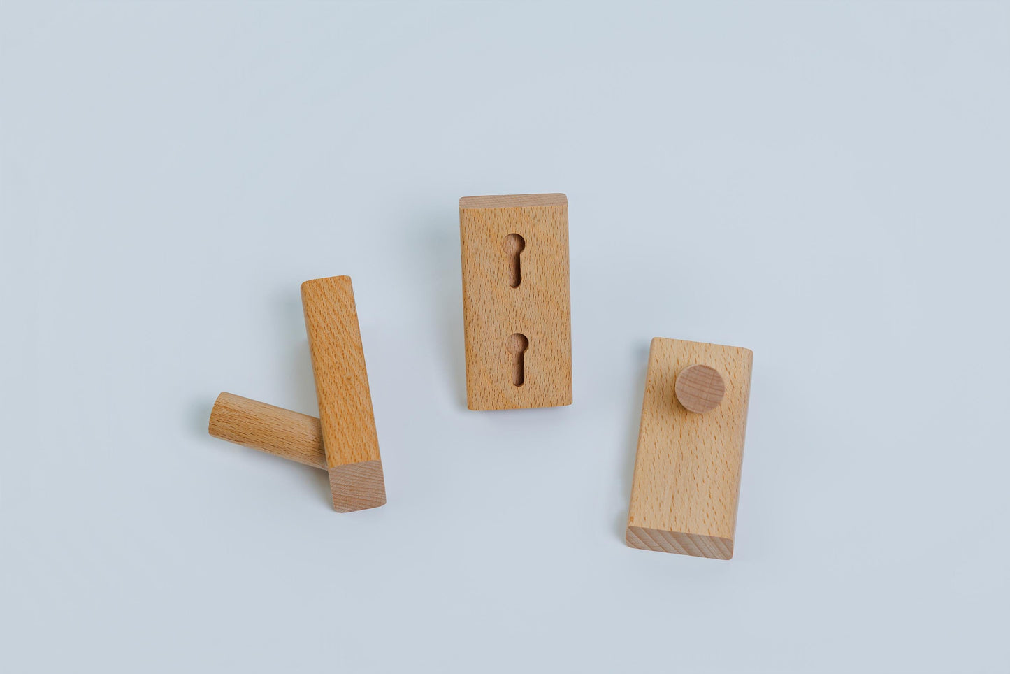 Sleek Wood Wall Hooks: Modern Home Organization