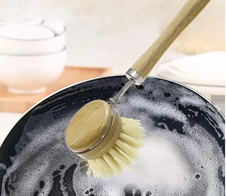 Sisal Dish Brush with Refill Head