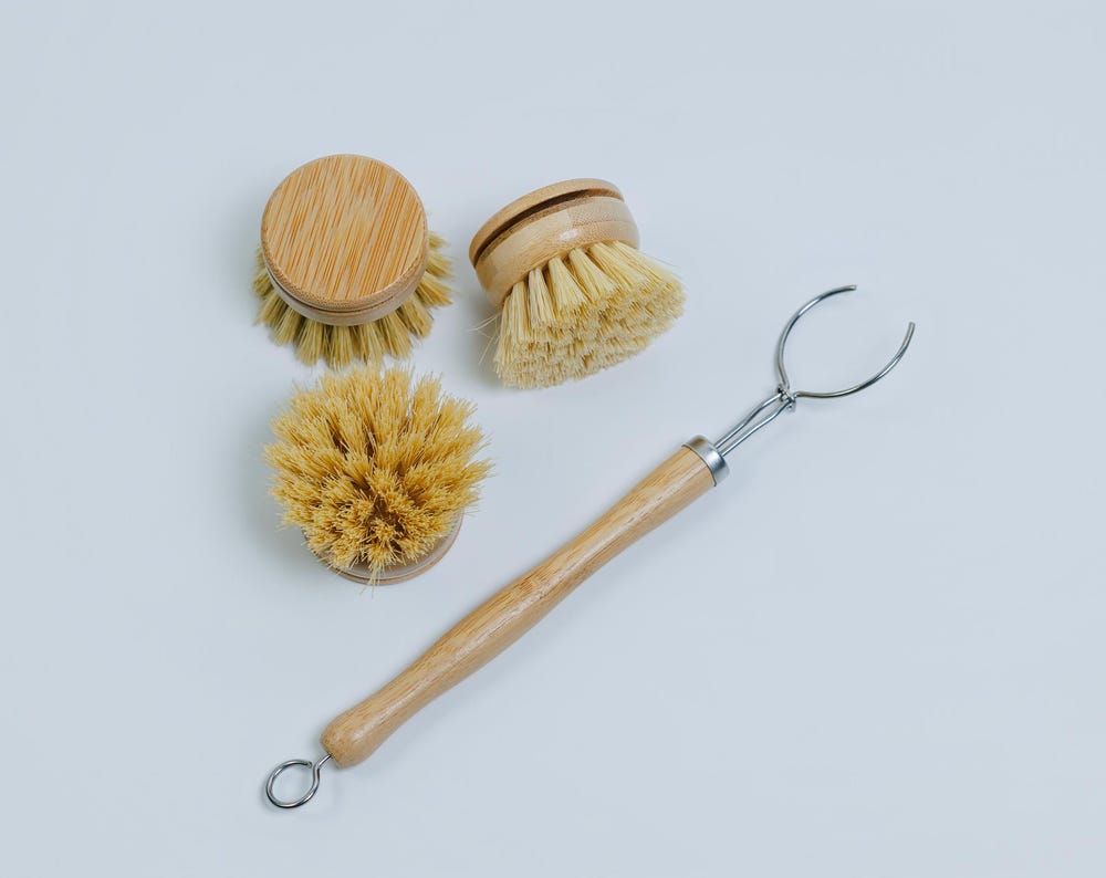 Sisal Dish Brush with Refill Head